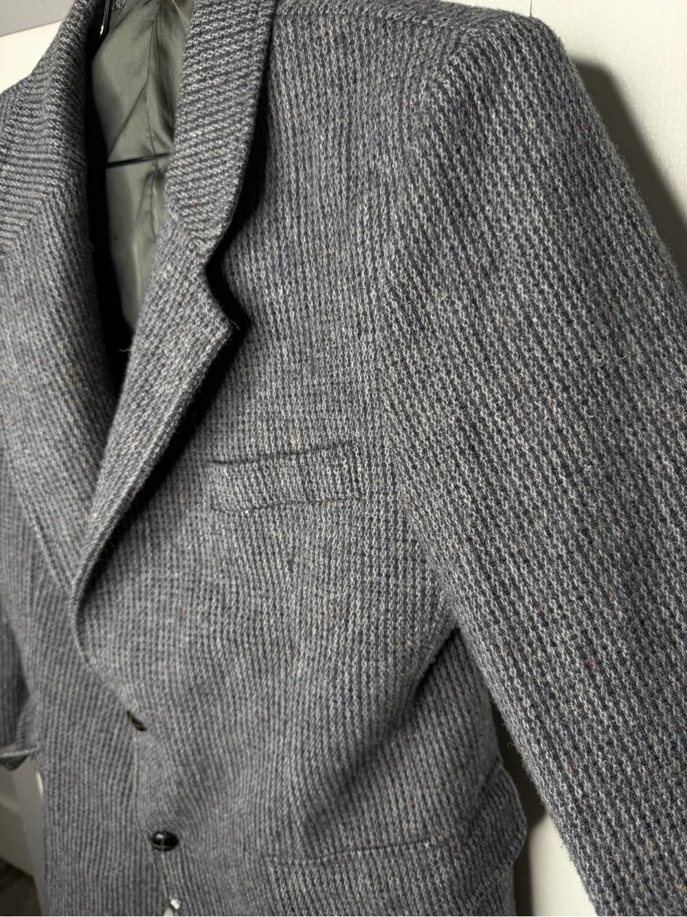 Pendleton Men Tweed Sport Coat 42R Blazer Blue Virgin Wool Jacket Vtg USA